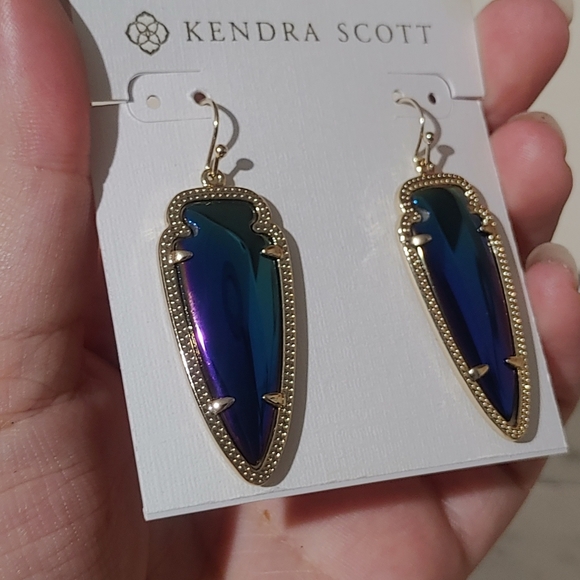 Kendra Scott Black Iridescent Sky Earrings - Picture 3 of 4